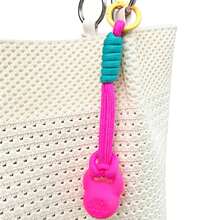 1 pieza Llavero con forma de pesa rusa de cuerda trenzada de color, colgante para bolsa deportiva, regalo creativo para entusiastas del fitness - Multicolor - Ver 8