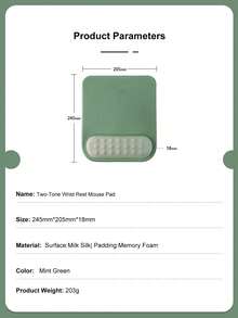 Large Ergonomic Wrist Rest Mouse Pad For Women, Memory Foam & Silicone Anti-Slip Wristband Mouse Mat - View 7