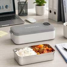 Electric Heated Lunch Box, Rechargeable Stainless Steel Thermal Lunch Box, Plug-In USB Portable Heated Lunch Box, Suitable For Car/Truck/Work/Home Heating Lunch, Truck Driver Exclusive, No Water Needed, Office/Worker Friendly, Keeps Food Warm - Multicolor - View 10