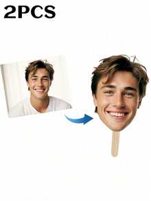 Personalized Funny Face Handheld Prop - Custom Photo Cutout With Sturdy Paper Frame, Suitable For Bachelorette Party, Wedding, Birthday And Holiday Celebrations - Multicolor - View 5