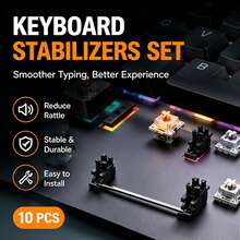 Juego de estabilizadores de montaje PCB para teclado mecánico 4 piezas/7 piezas 2U +1 pieza 6.25U prelubricados de nailon POM para barra espaciadora, Shift, Enter, Backspace, teclado personalizado Mod - Ver 9