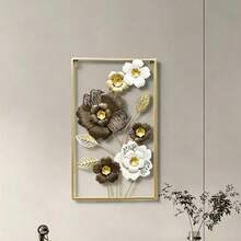 1pc Decorative Wall Hanging, Modern Chinese Acrylic Leaf Wall Decor, Suitable For Background Wall, Living Room And Bedroom. : Leaf Wall Hanging - Multicolor - View 6