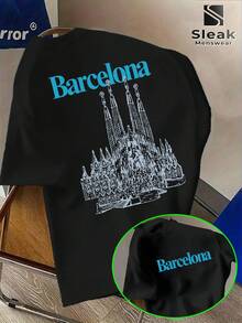 Minimalist-Shirt Men With A Theme, Adorned With Lettering And Patterns Representing Iconic Monuments. Hot Item. - 白色 - 查看 6