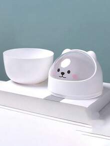 Mini Minimalist Desktop Trash Can, Recycling Container, Pretty Round Waste Basket, Creative Plastic Waste Storage Box, Practical Kitchen Set, Cute Appearance Large Opening Desktop Plastic Trash Can With Removable Lid, Convenient For Disposing Trash, Suitable For Bedroom Nightstand, Desk, Living Room Coffee Table, Computer Desk, Etc., Back To School Gift For Teachers And Classmates - Multicolor - View 10