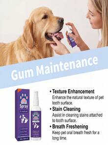 Pet Oral Care Spray, Best-Selling, Gentle Care For Pet Oral Freshness And Comfort, Fresh Breath, Daily Care, Oral Spray, 0 Distance For Cat And Dog Lovers, Natural Ingredients For Teeth Cleaning And Odor Prevention, Gentle Formula, No Rinsing Required, For Licking, Convenient And Quick, Say Goodbye To Brushing Difficulties - Violet Purple - View 5