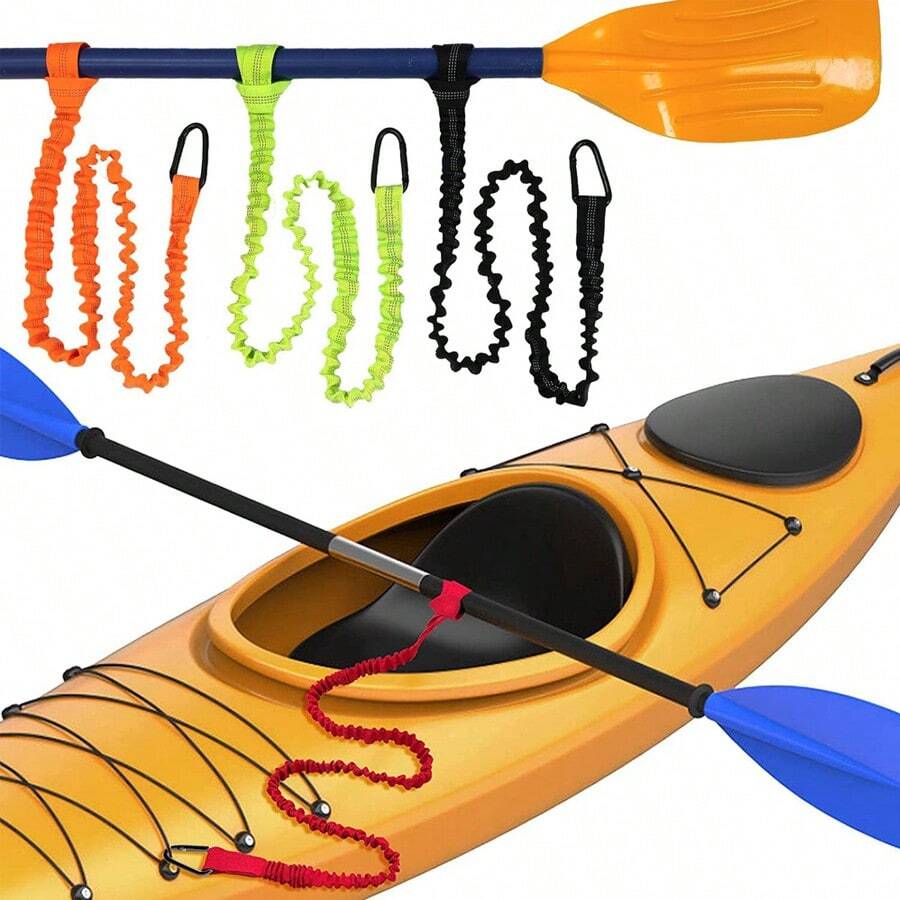 Corda Anti-Perda Popular para Remo de Caiaque, Alça de Cabo de Remo, Cinta Anti-Perda para Canoa, Acessórios de Turismo para Caiaque - Multicolorido - Visão 1