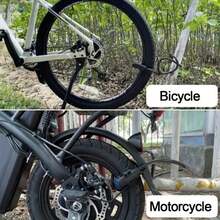 1pc Stainless Steel Bicycle/Motorcycle Lock With 2 Keys - Multicolor - View 3