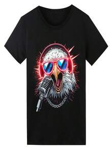 Camiseta LED activada por voz específica para cada fiesta - Negro - Ver 1