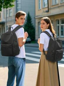 Multi-Pocket Casual Backpack Unisex, Waterproof Durable Work School Travel Backpack, Laptop Compatible, Lightweight Breathable Back Design, Adjustable Shoulder Straps, Suitable For School, Work, Travel And Daily Commute, Randomly Distributed New And Old Versions - Multicolor - View 10