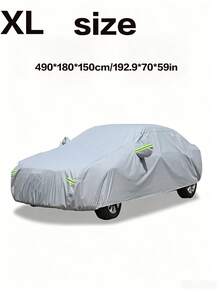 Multi-Size Thickened Oxford Cloth Car Cover, Full Coverage Design, Dust-Proof, Sun-Proof, Rain & Snow-Proof, All-Season Universal Car Cover, Suitable For Outdoor Parking, UV-Resistant And Heat-Insulating - Black - View 27