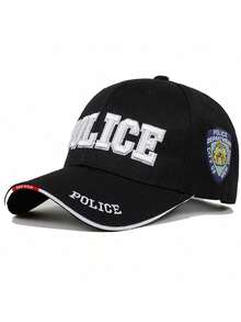 1件裝男士 POLICE 刺繡棒球帽，可調節防曬休閒帽，適合戶外運動、春夏秋旅行、海灘、派對 - 彩色 - 查看 10
