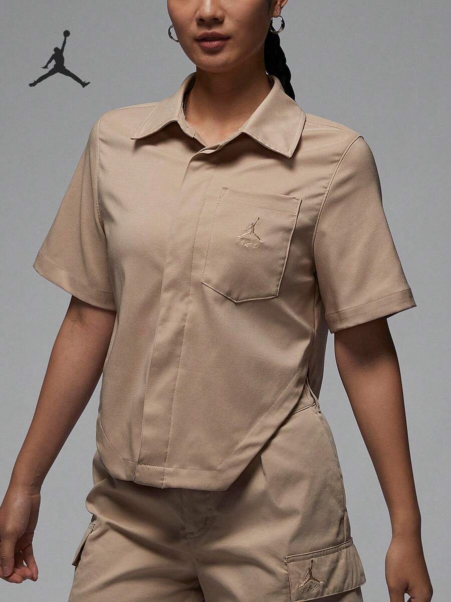 Nike Authentic JORDAN Kaos Wanita Kerah Olahraga Gaya Amerika Lengan Pendek FN5767-244 - FN5767-244 - View 1