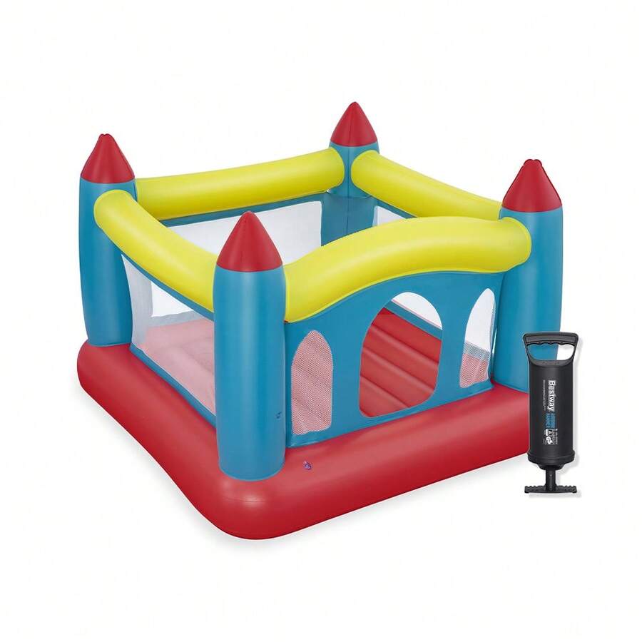 Royal Inflatable Bouncy Castle For Children + Hand Pump - Red - View 1