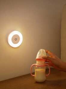 Touch Control LED Night Light, USB Rechargeable, 3-Color Dimmable, Wall-Mounted Bedroom Bedside Lamp, Suitable For Walls, Closets, Kitchens, Under Cabinets And Countertops - One Size Fits All - View 3