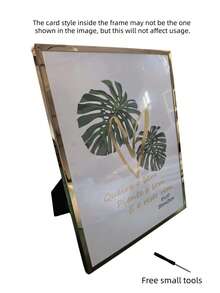 4*6, 6*8, 8*10 Inch Metal Photo Frame, Durable And Sturdy, Can Be Displayed On Tabletop Or Hung On Wall, Elegant And Long-Lasting Home Decor, Holiday Gift, Gold Or Silver Available - Multicolor - View 13