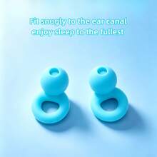 1 Pair + 6 Ear Caps Set, Skin-Friendly Soft Silicone Sleep Earplugs, Noise-Canceling Waterproof Swimming Earplugs With Multiple Sizes Ear Caps And Storage Box - View 3