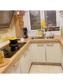 Pegangan Furnitur Kayu Minimalis Modern Warna Kayu Alami Tarikan Laci Lemari Dapur Aksesori Perangkat Keras Furnitur Kayu Solid - pohon beech - View 10