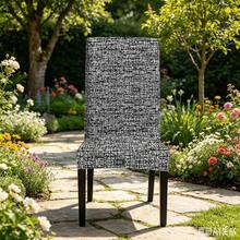 4 piezas/6 piezas Fundas de silla con estampado digital texturizado en blanco y negro, Juego de fundas de silla desmontables y lavables, Protector de asiento suave y elástico, Adecuado para comedor, cocina, salón de banquetes, restaurante, dormitorio, oficina, sala de estar, dormitorio, decoración del hogar - Multicolor - Ver 3