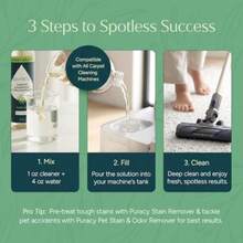 Puracy Carpet Cleaner Solution - Carpet Shampoo, Pet Stain And Odor Remover, Rug And Upholstery Cleaner, 4X Concentrated, Low Foam Shampooer Formula, Fresh, 25oz - Citrus - View 5