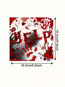 20/1pc Halloween "Help Needed" - Disposable Napkins With Bloody Handprints And Footprints. Suitable For Party Decorations, Halloween Decorations, Table Decorations, Halloween And Christmas Decorations. - One Size Fits All - View 7