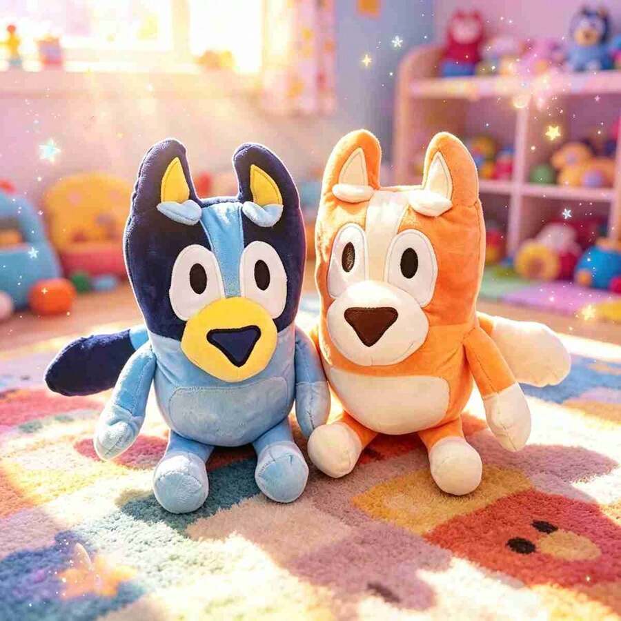 1件 2026熱銷 Bluey&Bago Bruy Bingo 家族毛絨玩偶 28cm/11.02in,柔軟毛絨娃娃,適合生日、派對、節日、粉絲與禮物,驚喜玩偶款式隨機,以實品為準 - 彩色 - 查看 1