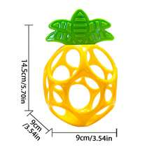 Fruit Shaped Baby Rattle Toy, Soft Hand Grab Ball With Rattle Sound, Early Educational Sensory Toy, Textured Teething Relief Toy For Newborn 0 Month+, Perfect Baby Shower Gift - 彩色 - 查看 13