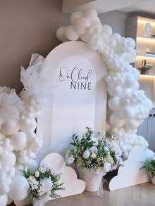 White Balloons 135 Pcs Different Sizes 36 18 12 10 5 Inch Latex Balloons Matte Arch Kit Garland For Birthday Graduation Baby Shower Anniversary Wedding Party Decorations - 白色 - 查看 6