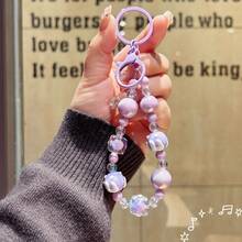 Colorful Beaded Phone Chain Wrist Strap, Multiple Candy Color Acrylic Bead Chains, Bowknot Star Flower Decoration, Detachable Phone Case Pendant, Bag Charm, Keychain Accessory, Sweet Girl Gift, Sold Individually - Multicolor - View 16