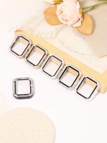 6件裝亮片保護殼，相容 Apple 螢幕保護膜 38/40/41/42/44/45/46/49mm 系列 SE/11/10/9/8/7/6/5/4/3/2/1，亮片鑽石錶圈保護殼，內建鋼化玻璃，全方位保護，防刮，適用於 配件 - 6PCS Case - 查看 4