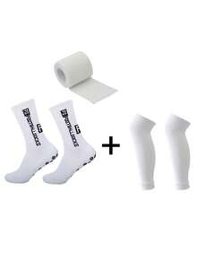Sports Leg Warmers Set Mid-Calf Football Leg Warmers Shin Guard Leg Warmers Breathable Non-Slip Training Match Professional Sports Gear With Bandage (Multi-Color Optional) - Multicolor - View 4