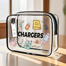 PVC Toiletry Bag/Cosmetic Bag, Zippered PVC Travel Organizer, Portable Makeup Storage Box - Perfect Gift For Mothers, Teachers, Friends Or Nurses; Travel Essential, Suitable For School Holidays And Back To School Season - Multicolor - View 2