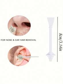 2/15/25/60/100pcs Double-Ended Waxing Sticks, Used For Precise Nose Hair Removal And Ear Cleaning, Facial And Eyebrow Removal, Multi-Purpose Waxing Sticks - View 6