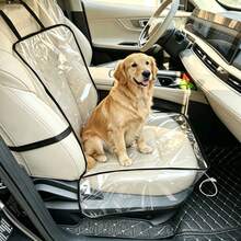 PVC Transparent Pet Car Seat Cover, Front Seat Protector, Passenger Seat Cover, All Season - Clear - View 1