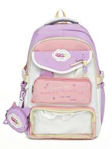 New Back To School & Graduation Season Elegant Cute Fashion Versatile Couple Travel Large Capacity Multifunctional Backpack (Accessories Not Included) - Multicolor - View 13