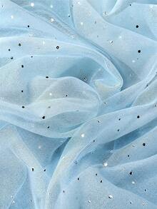 Sparkling Rhinestone Tulle Fabric, Transparent Mesh Material With Sequins, Soft, Lightweight And Flowing, Suitable For Wedding Veil, Evening Gown, Party Decor, Ballet Tutu, Home Decor And DIY Sewing Projects - 1 - View 19