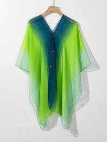 1 pieza Nuevo Chal Oversize Versátil Premium con Diseño Degradado Primavera Verano Otoño - Multicolor - Ver 15