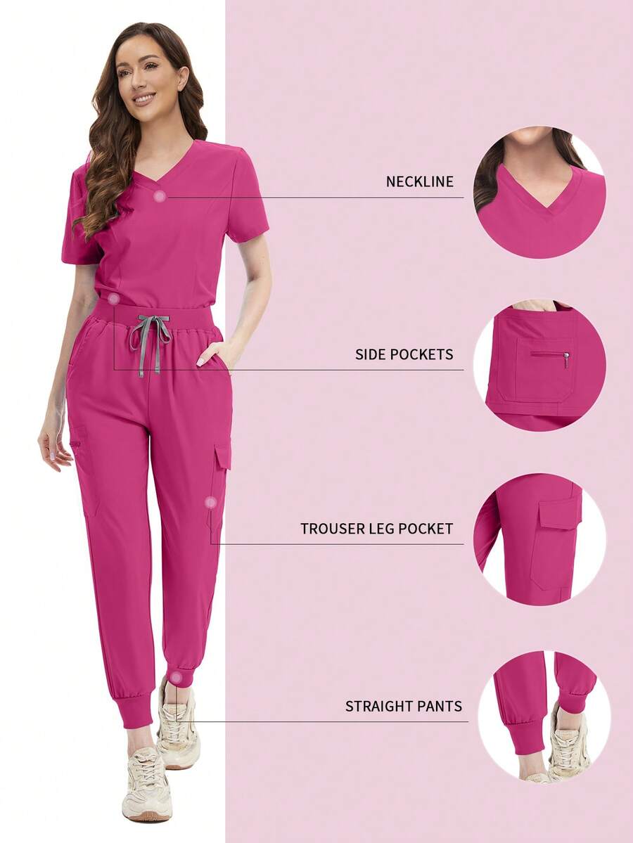 Conjunto de uniforme de médica/enfermera para mujer, bata quirúrgica de sala de operaciones de hospital, ropa de trabajo para spa de belleza