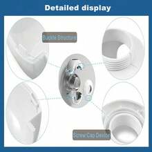 2/1pc Children Safety Door Handle Guard Cover, Baby Anti-Theft Door Lock, Door Handle Protective Sleeve, Child-Proof Door Opening, White - White - View 3