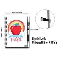 1 Set Creative Rainbow Apple Pattern Spiral Coil Notebook With Pen, Great Helper For Work And Study, Record Inspiration And Daily Life, Graduation Gift, Birthday Gift, Suitable For Diary, Daily Planning, Memo, 100 Pages, Start Your New Writing Experience - H+ a Pen - View 3