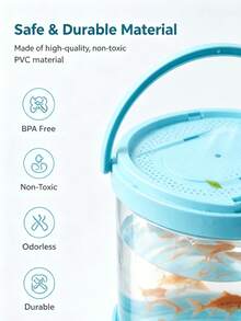 1pc Foldable Mini Fish Tank, Transparent Fish Transport Container/Fishing Bucket, Suitable For Fishing, Releasing, Beach Trips, Lakeside Outings And Outdoor Activities - Multicolor - View 4