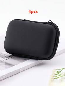 1/2/4pcs Anti-Pressure Earphone Case, Portable Hard Drive Storage Zipper Bag, Waterproof Wireless Earphone & Cable Organizer, Mini Digital 3C Storage Box, Waterproof And Portable, Multifunctional Carry Case - View 14