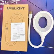 LK50 Lámpara de noche LED con control de voz en inglés, lámpara de mesita de noche creativa con sensor, lámpara de mesa pequeña con enchufe USB, luz nocturna artificial - Blanco - Ver 3