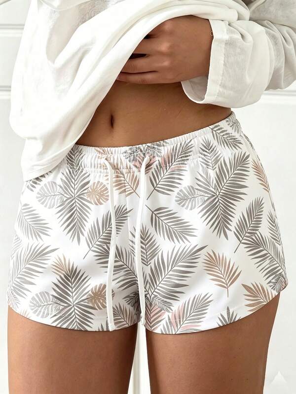 Women's Printed Boardshorts With A Lightweight Woven Feel, Elastic Drawstring Waist, And Easy Beach-Ready Comfort.