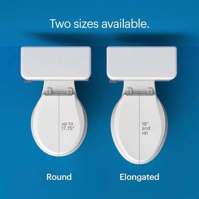 NMSN Brondell Bidet Toilet, Non-Swash Ecoseat, Fits Elongated Toilets, White - Dual Temperature, Dual Nozzle System - Bidet With Easy Installation