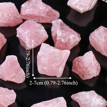 Piedra de Cuarzo Rosa Natural Grado AA+, Adecuada para Decoración del Hogar, Decoración de Acuario, Piedra Difusora, Excelente Colección de Piedras de Cristal - Rosa - Ver 4