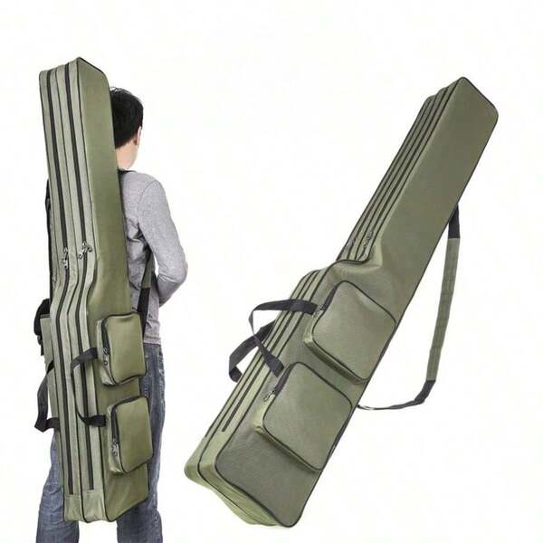 Borsa pieghevole per attrezzatura da pesca, disponibile in varie misure da 80cm a 150cm, adatta per pesca, campeggio, escursionismo, borsa specifica per il trasporto di canne da pesca.