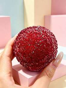 1pc Realistic Bayberry Squeeze Ball, Compressible Shape-Shifting Rebound, Silent Stress Relief, Anxiety Relief, Hand Squeeze Ball, Portable Sensory Stress Relief, Soothing And Improving Daily Mood, Ideal Holiday Gift - Multicolor - View 4