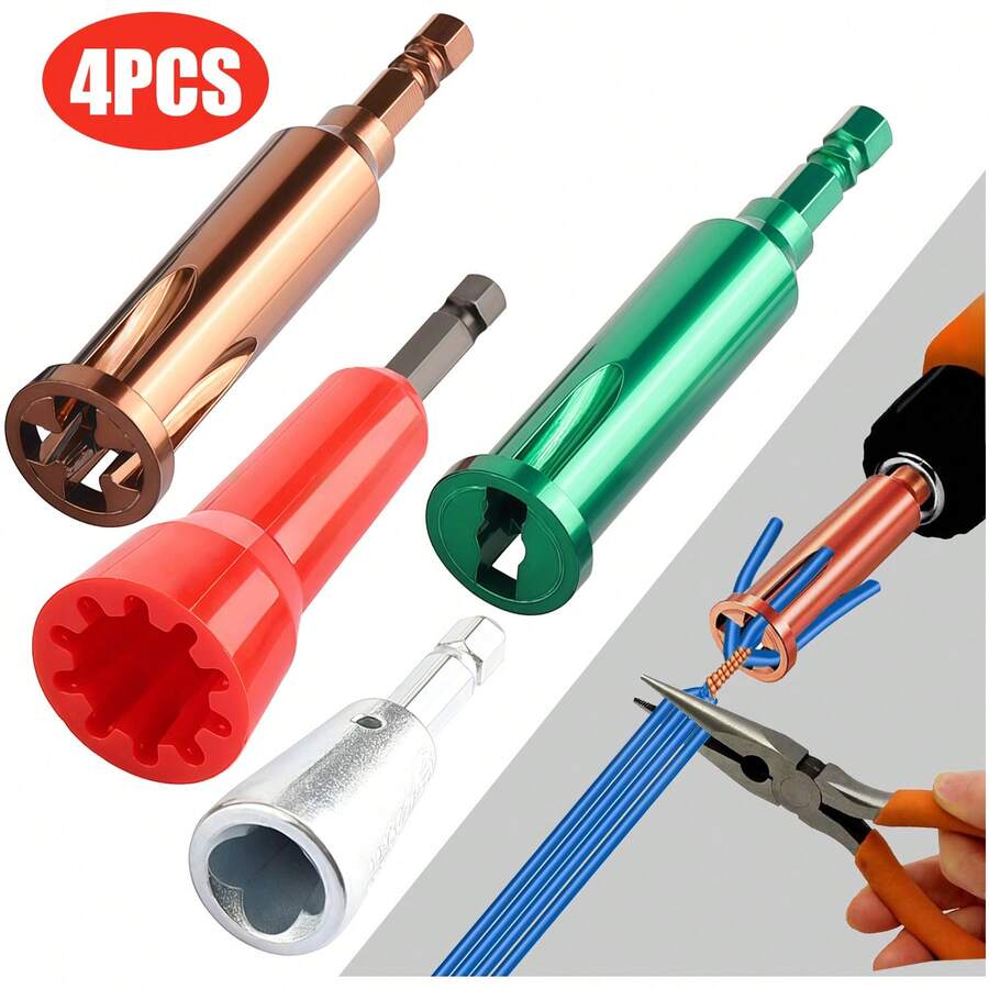 4Pcs Stripper  Tool Set Quick Stripping Twisting Electrician Wiring Tools - A - View 1