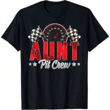 [Women's Blouses] Racing Themed Birthday Party, Racing Family, Aunt, Mechanic Shop Staff, Retro T-Shirt. - Black - View 1