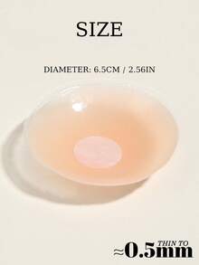 Summer Ultra-Thin Small Nipple Covers, Reusable, Invisible And Seamless, Anti-Protrusion, Sticky Bra, Women's Underwear, Available In Multiple Colors. - Multicolor - View 2